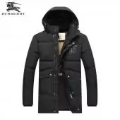 doudoune burberry homme bonne qualite bomber jacket hooded medium and long noir